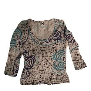 M Missoni 3/4 length printed t-shirt